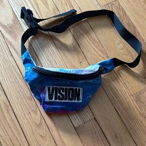 Vintage 80s Vision Street Wear Tie Dye Fanny Pack Skate Bag Hip Sack